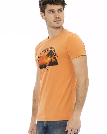 Trussardi Action Orange Cotton Men T-Shirt