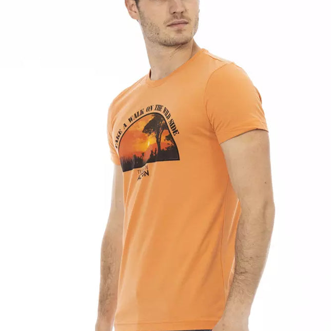 Trussardi Action Orange Cotton Men T-Shirt