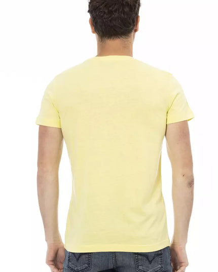 Trussardi Action Yellow Cotton Men T-Shirt