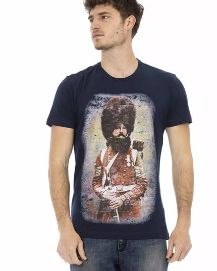 Trussardi Action Blue Cotton Men T-Shirt