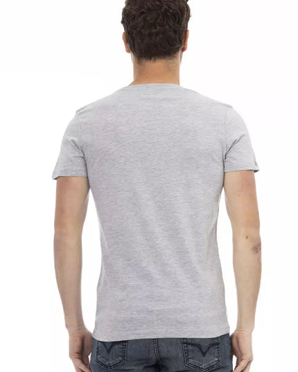 Trussardi Action Gray Cotton Men T-Shirt