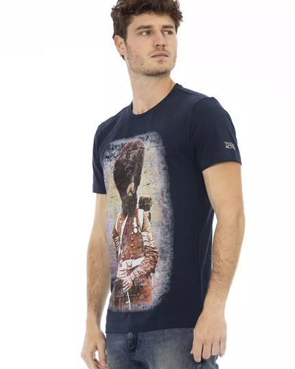 Trussardi Action Blue Cotton Men T-Shirt