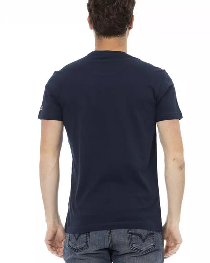 Trussardi Action Blue Cotton Men T-Shirt