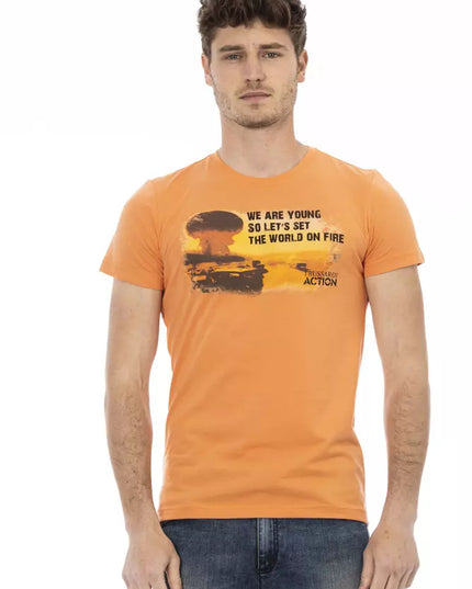 Trussardi Action Orange Cotton Men's T-Shirt