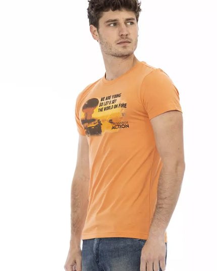 Trussardi Action Orange Cotton Men's T-Shirt