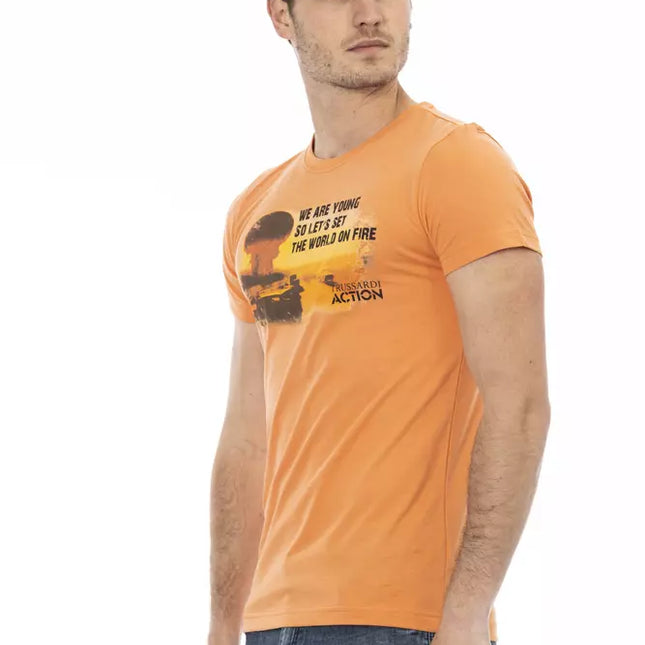 Trussardi Action Orange Cotton Men's T-Shirt