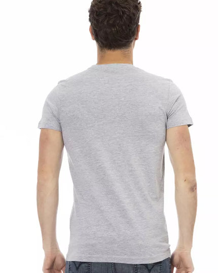 Trussardi Action Gray Cotton Men T-Shirt