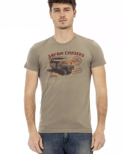 Trussardi Action Green Cotton Men T-Shirt