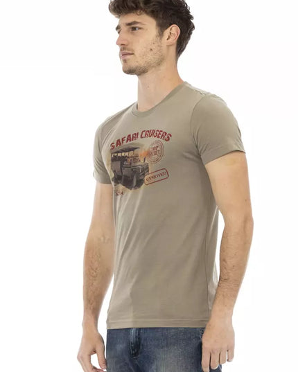 Trussardi Action Green Cotton Men T-Shirt