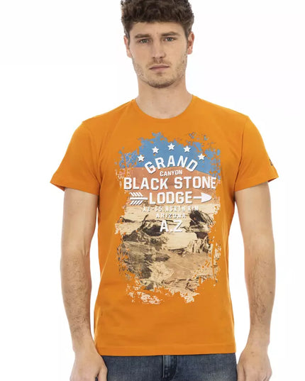 Trussardi Action Orange Cotton Men T-Shirt