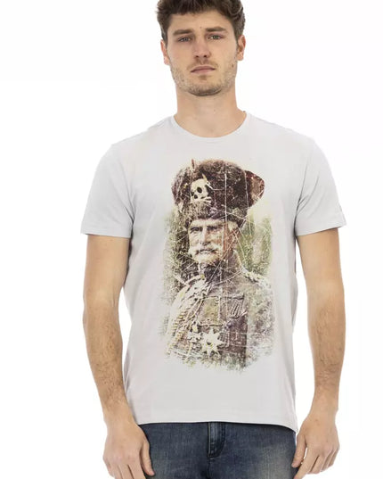 Trussardi Action Gray Cotton Men T-Shirt