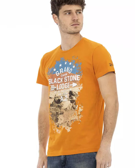 Trussardi Action Orange Cotton Men T-Shirt