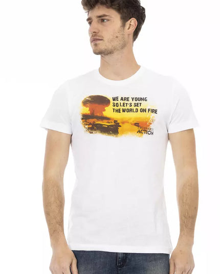 Trussardi Action White Cotton Men T-Shirt