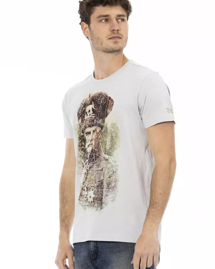 Trussardi Action Gray Cotton Men T-Shirt