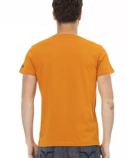Trussardi Action Orange Cotton Men T-Shirt