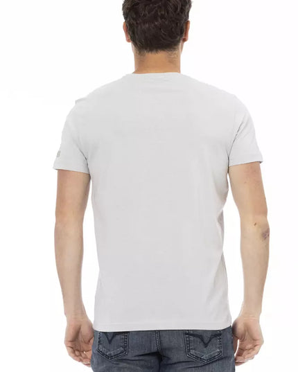 Trussardi Action Gray Cotton Men T-Shirt