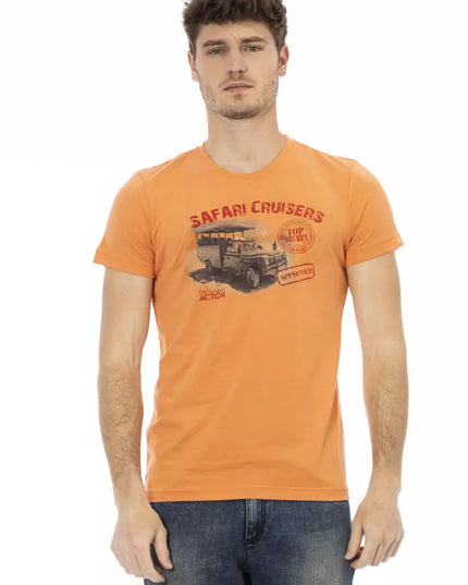 Trussardi Action Orange Cotton Men T-Shirt