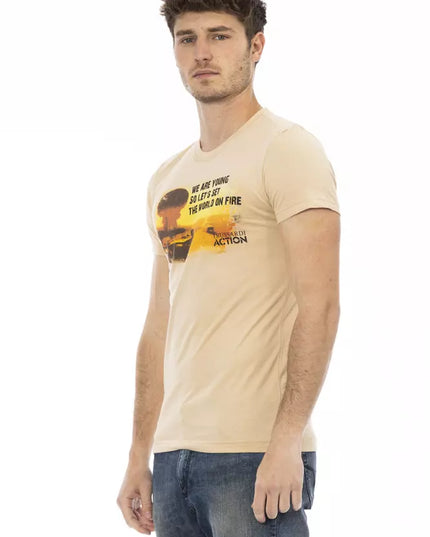 Trussardi Action Beige Cotton Men's T-Shirt