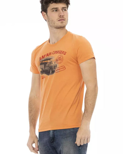Trussardi Action Orange Cotton Men T-Shirt