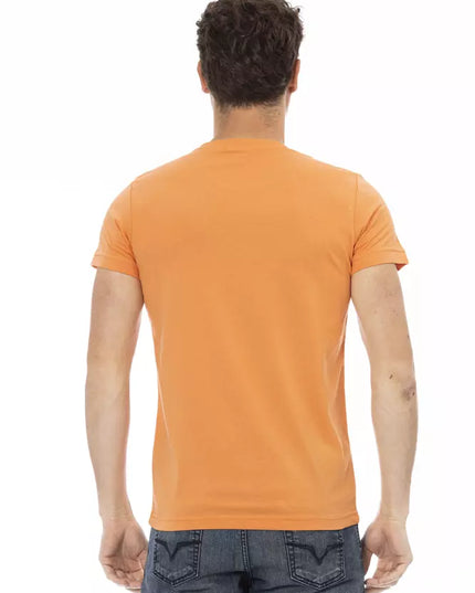 Trussardi Action Orange Cotton Men T-Shirt