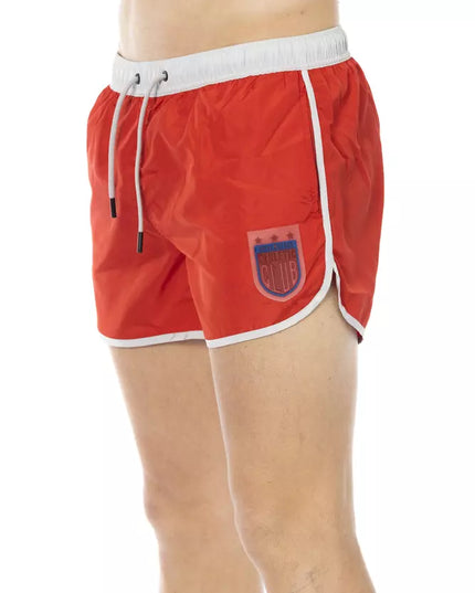 Bikkembergs Red Polyester Men Swim Short