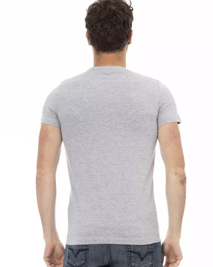 Trussardi Action Gray Cotton Men T-Shirt