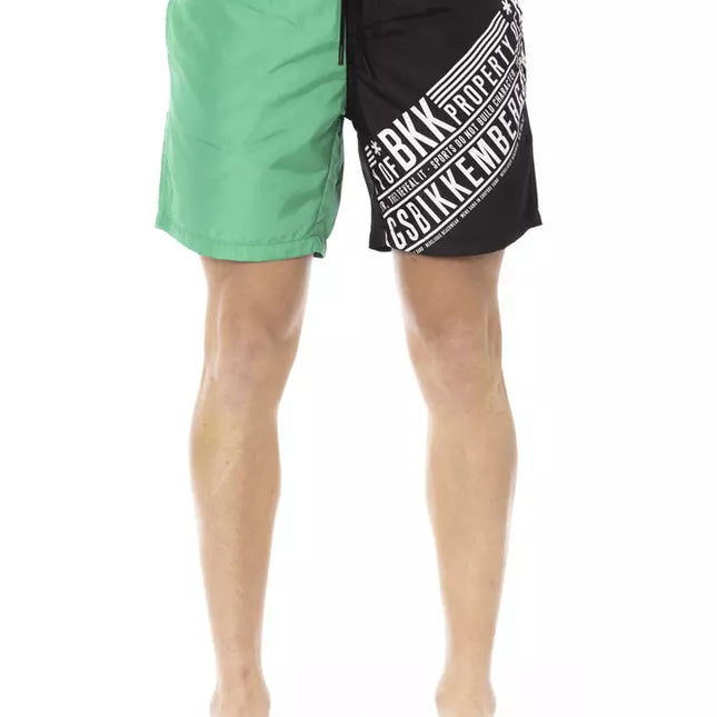 Bikkembergs Green Polyester Men's Swim Short