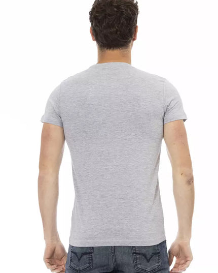 Trussardi Action Gray Cotton Men T-Shirt
