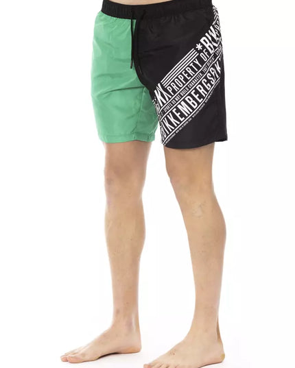 Bikkembergs Green Polyester Men's Swim Short