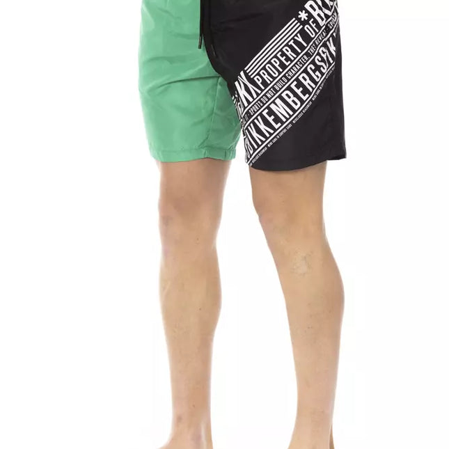 Bikkembergs Green Polyester Men's Swim Short