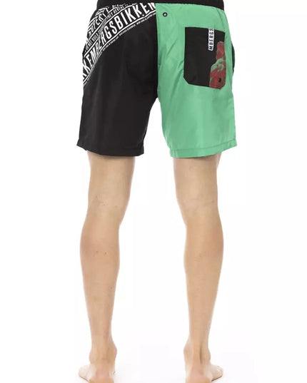 Bikkembergs Green Polyester Men's Swim Short