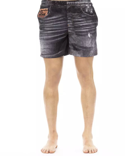 Just Cavalli Black Polyester Men's Swim Short