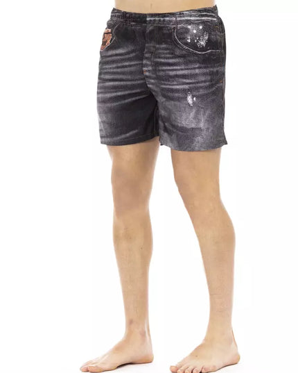 Just Cavalli Black Polyester Men's Swim Short