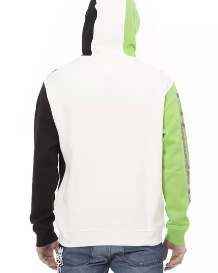 Automobili Lamborghini White Cotton Men's Hooded Sweater