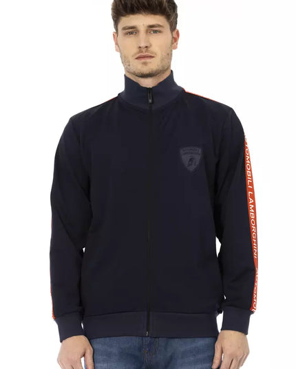 Automobili Lamborghini Blue Polyester Men Sweatshirt