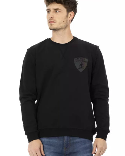 Automobili Lamborghini Black Cotton Men Sweater