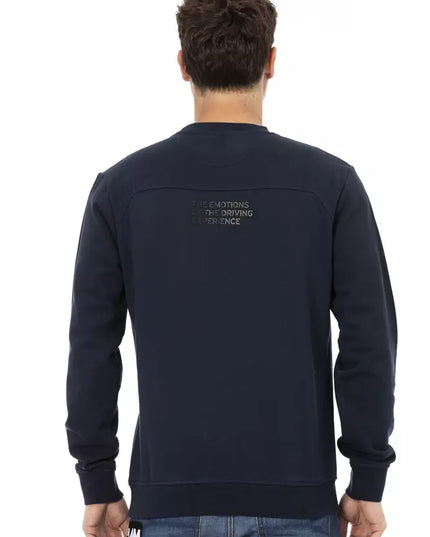 Automobili Lamborghini Blue Cotton Men's Sweater