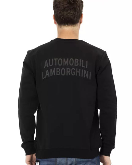 Automobili Lamborghini Black Cotton Men Sweater