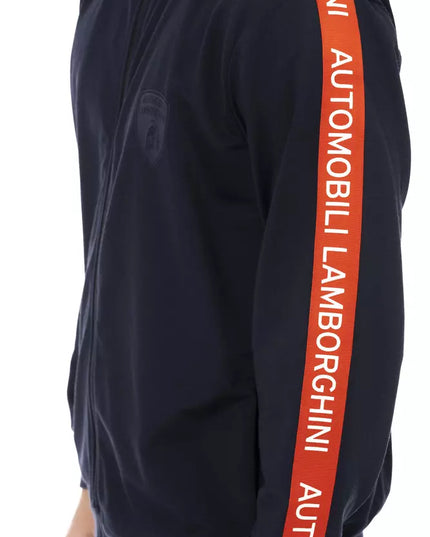 Automobili Lamborghini Blue Polyester Men Sweatshirt