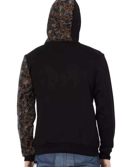 Automobili Lamborghini Black Cotton Men's Hooded Sweater