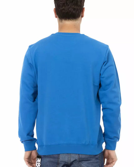 Automobili Lamborghini Blue Cotton Men Sweater