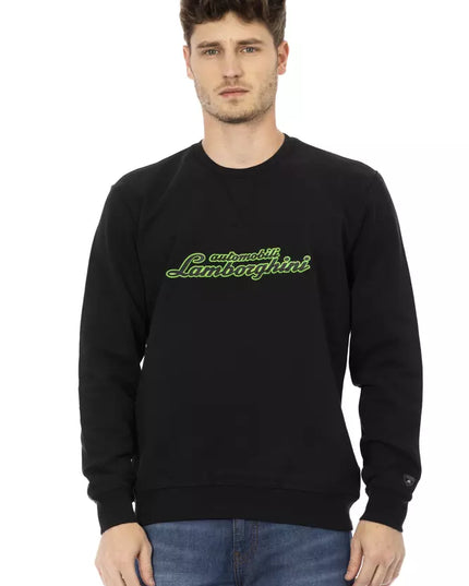 Automobili Lamborghini Black Cotton Men's Sweater