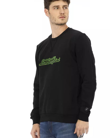 Automobili Lamborghini Black Cotton Men's Sweater