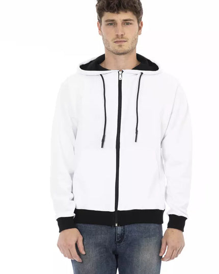 Baldinini Trend White Cotton Men's Hoodie