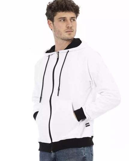 Baldinini Trend White Cotton Men's Hoodie