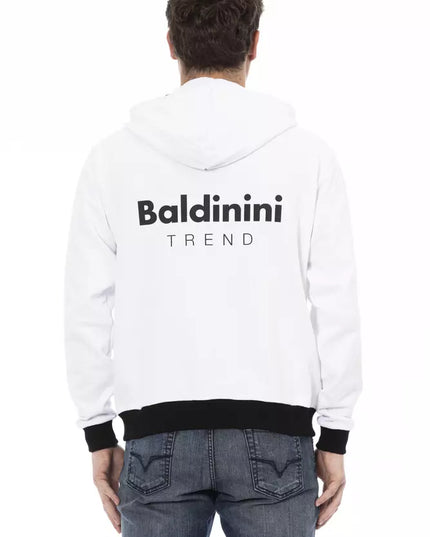 Baldinini Trend White Cotton Men's Hoodie