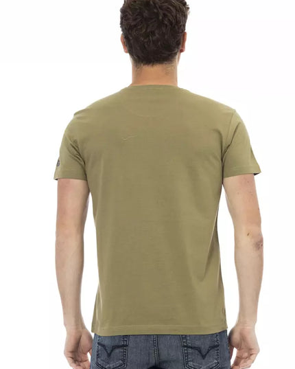 Trussardi Action Green Cotton Men T-Shirt