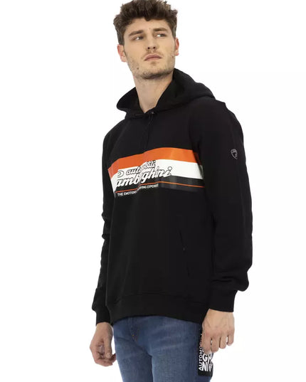 Automobili Lamborghini Black Cotton Men's Hooded Sweater