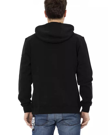 Automobili Lamborghini Black Cotton Men's Hooded Sweater