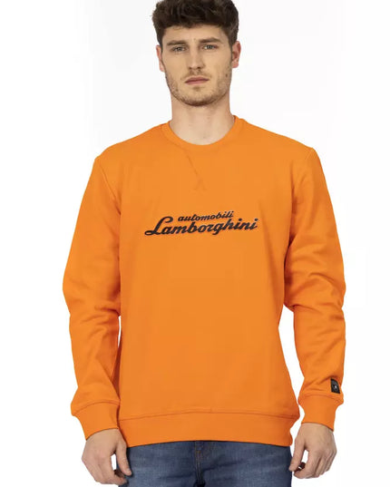 Automobili Lamborghini Orange Cotton Unisex Sweatshirt